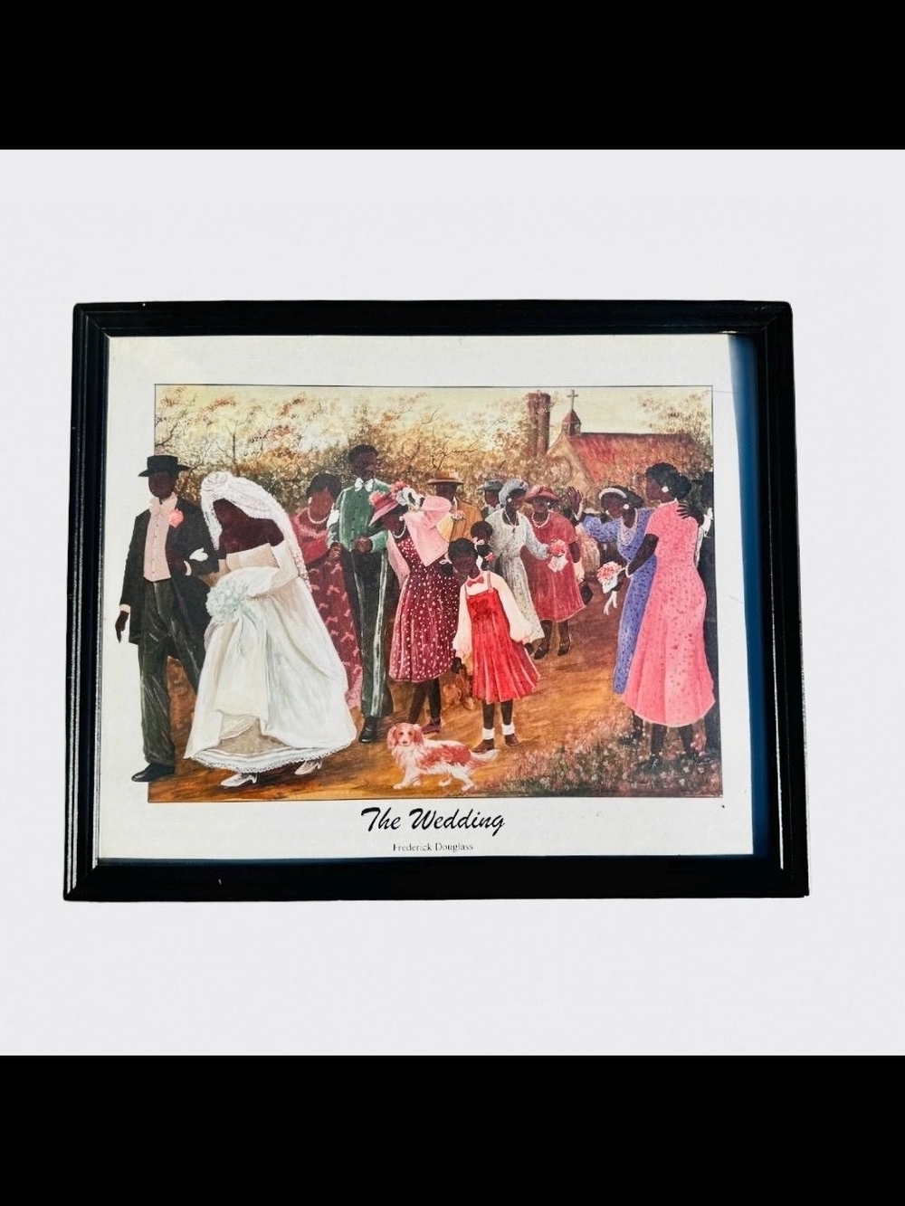 Framed 'The Wedding' Wall Art  in Black Frame - Multicolor